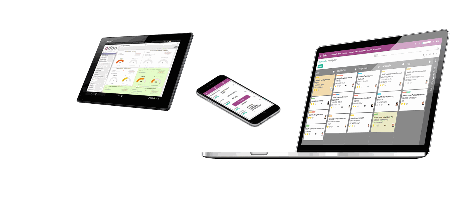 Texto de Odoo y bloque de imagen